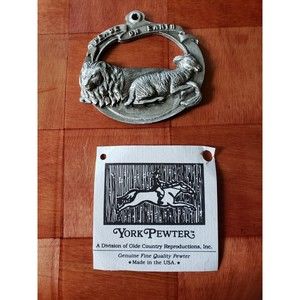 York Pewter Peace On Earth Christmas Ornament Holiday Xmas Decor